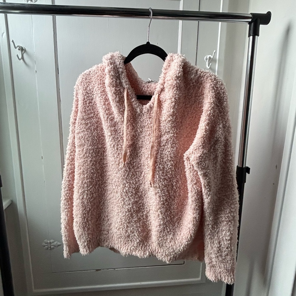 Poof! Women's Pink Fuzzy Sweater
